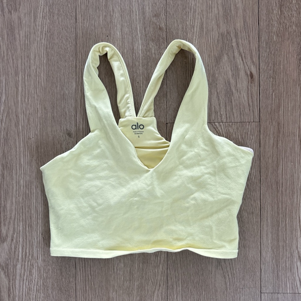 ALO Yoga Yellow Crop Top